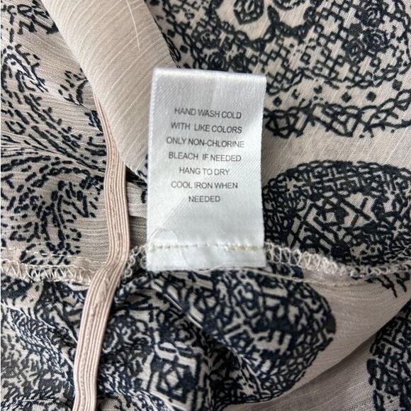 Black Rainn 2X Boho Chic Blouse With Lace Trim & Floral Print - Picture 6 of 8